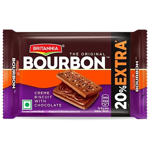 Britannia The Original Bourbon Creme Biscuit - With Chocolate