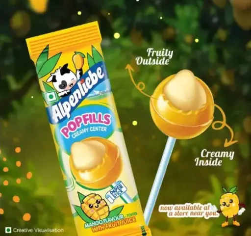 Alpenliebe Mango flavour Popfills lollipop (5N)